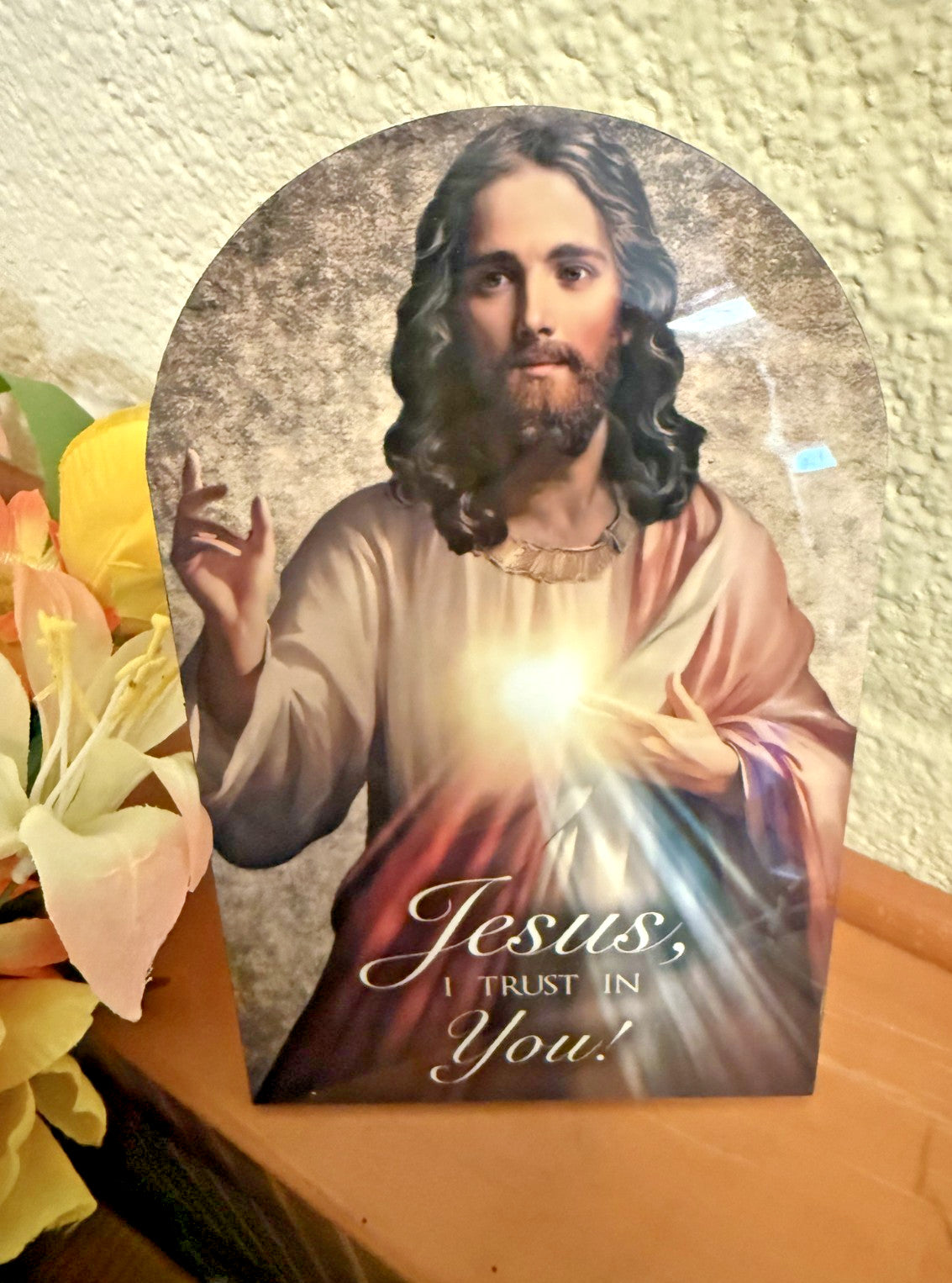 Divine Mercy "Jesus, I trust in you!  8" Wood Plaque, New  #AB-360/R2 - Journeys of Faith