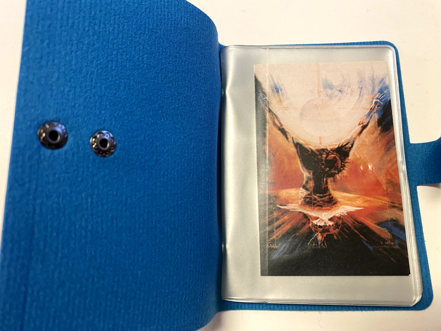 Holy Card Holder 5.25"Blue Booklet, New - Journeys of Faith