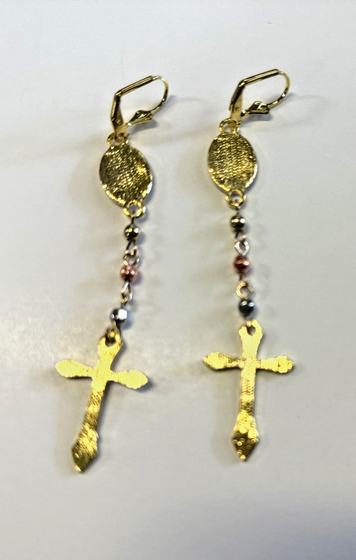Our Lady of Guadalupe 3.75" Dangle Earrings, New #AB-382-R2