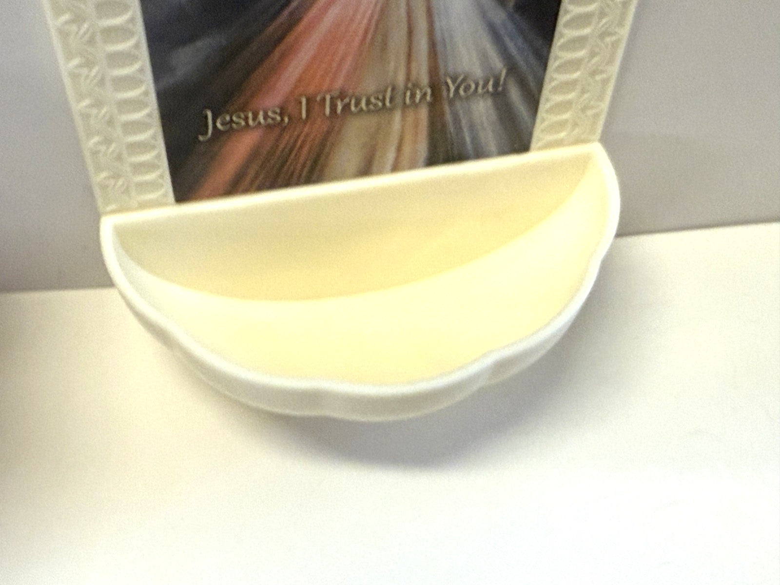 Divine Mercy  5.25" Holy Water Font, New #AB-338-R2 - Journeys of Faith