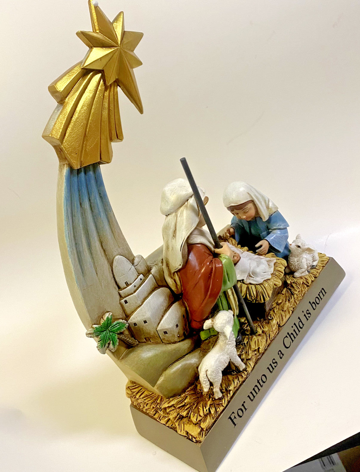 Children Nativity Scene Figurine"For Unto Us a Child is Born", New # AB-249