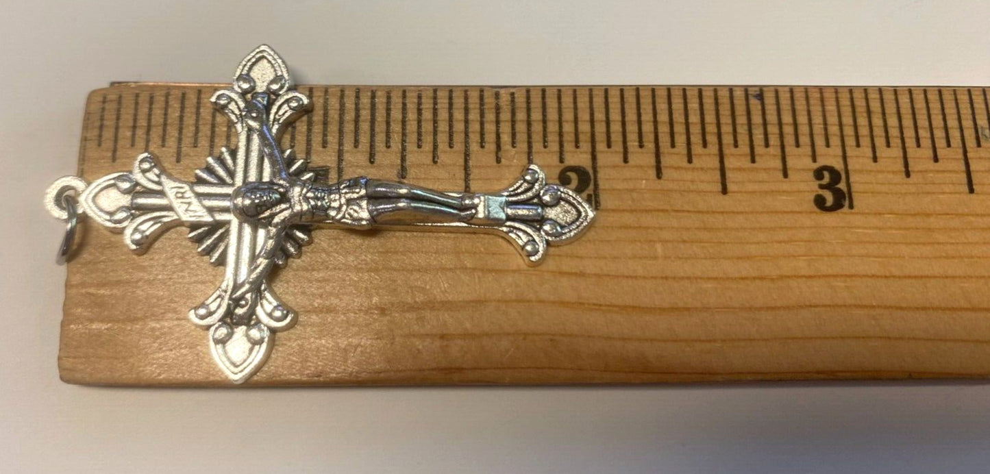 Silver Plated 2" Crucifix Pendant, New #11 - Journeys of Faith