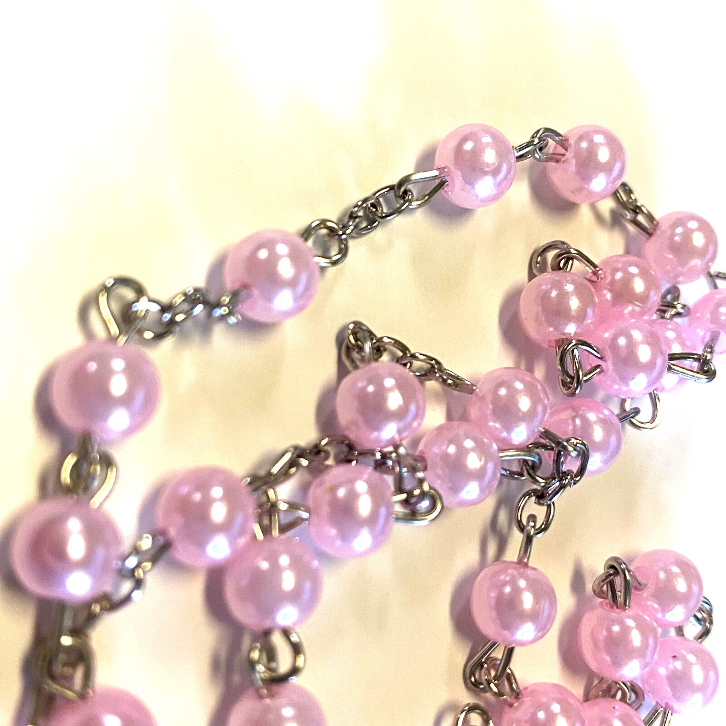 Baptism Pink Rosary, New #AB-352-R2 - Journeys of Faith