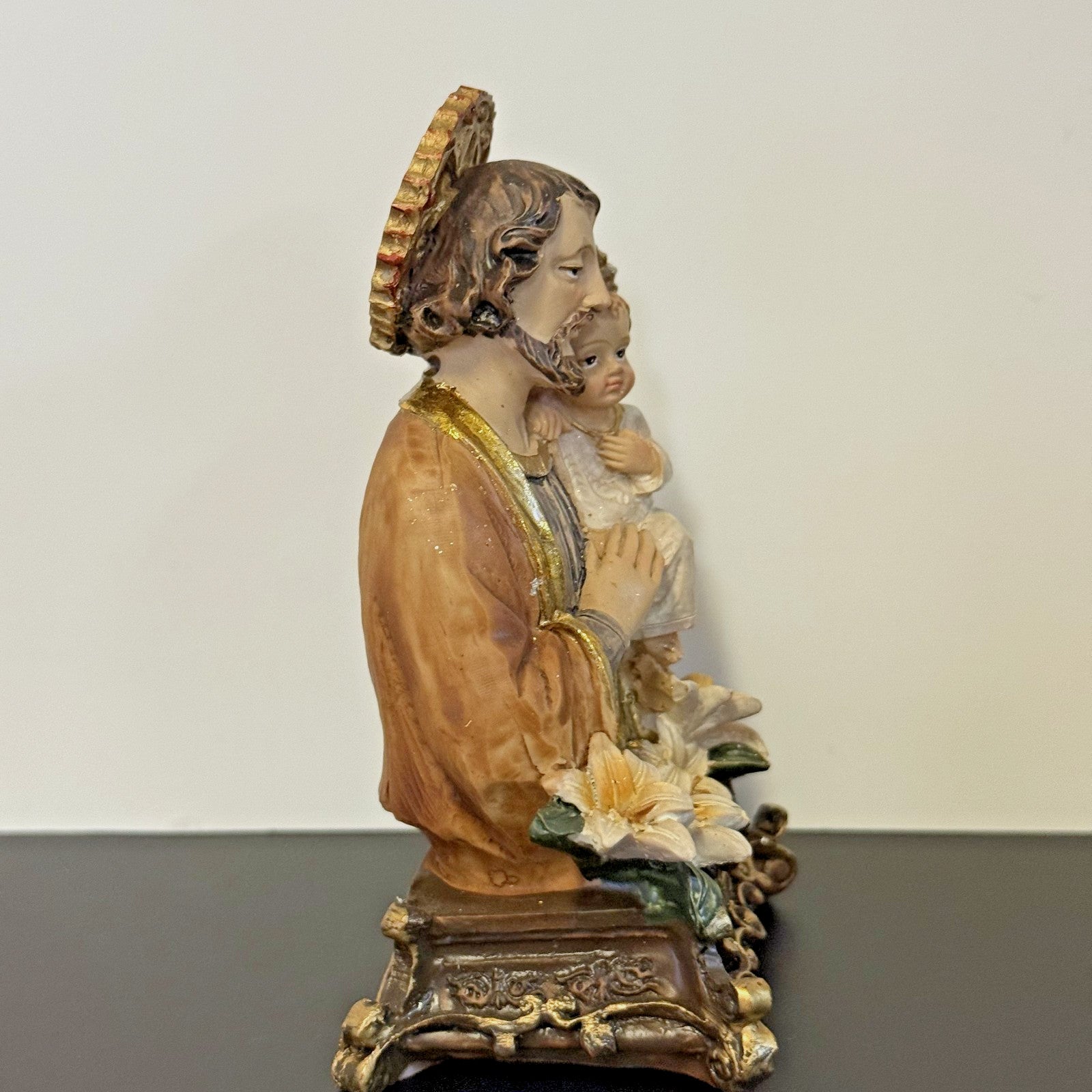 Saint Joseph with Child Bust 4.5" Statue, New #Giftshp-42 - Journeys of Faith