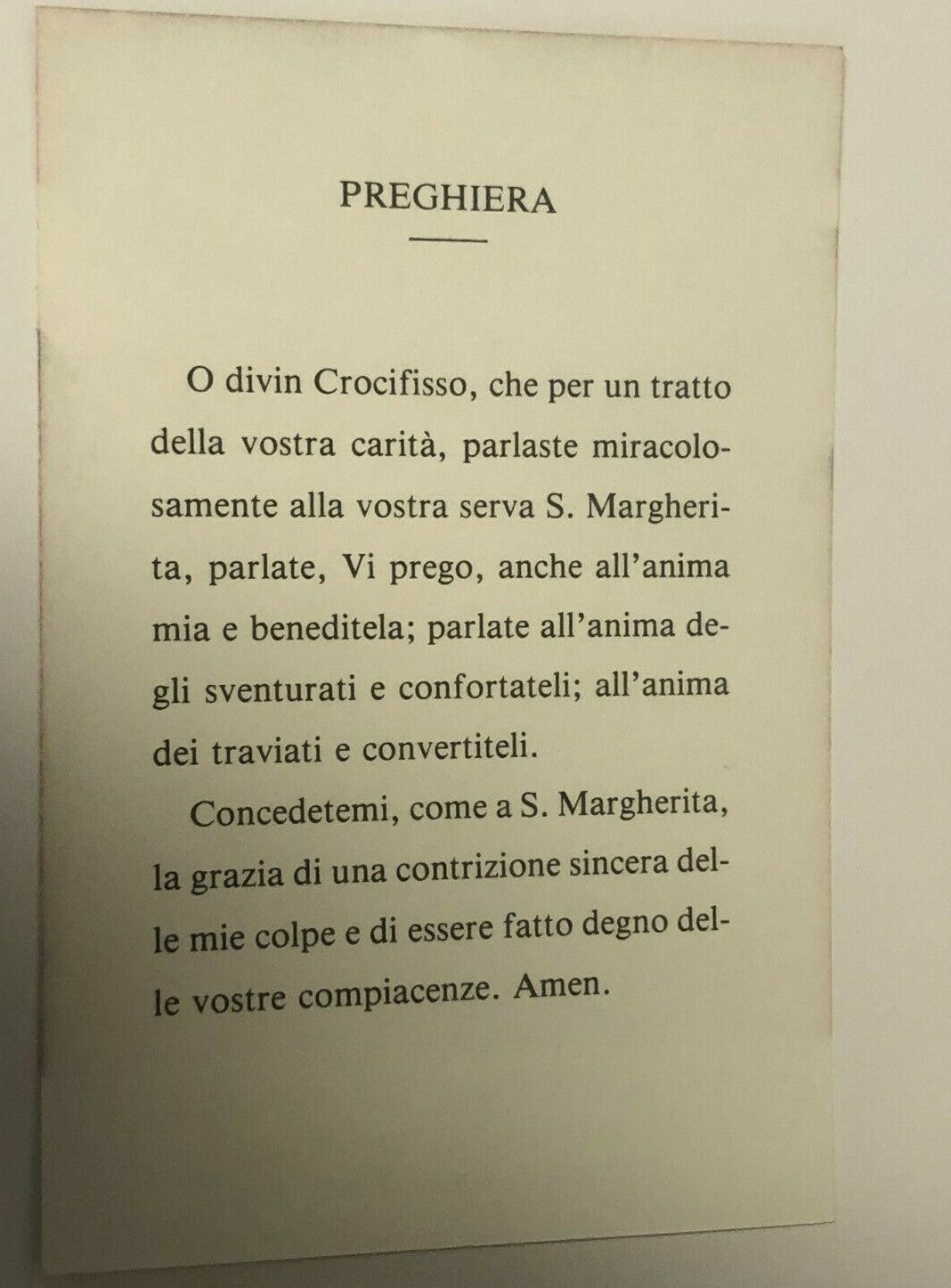 Saint Margaret of Cortona/S. Margherita da Cortona Prayer Card in Italian, New 4