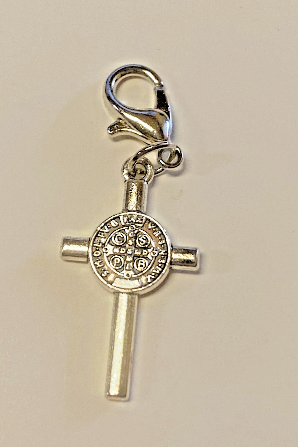 Saint Benedict Silver tone 1.50" Cross Charm, New #AB-024-1 - Journeys of Faith