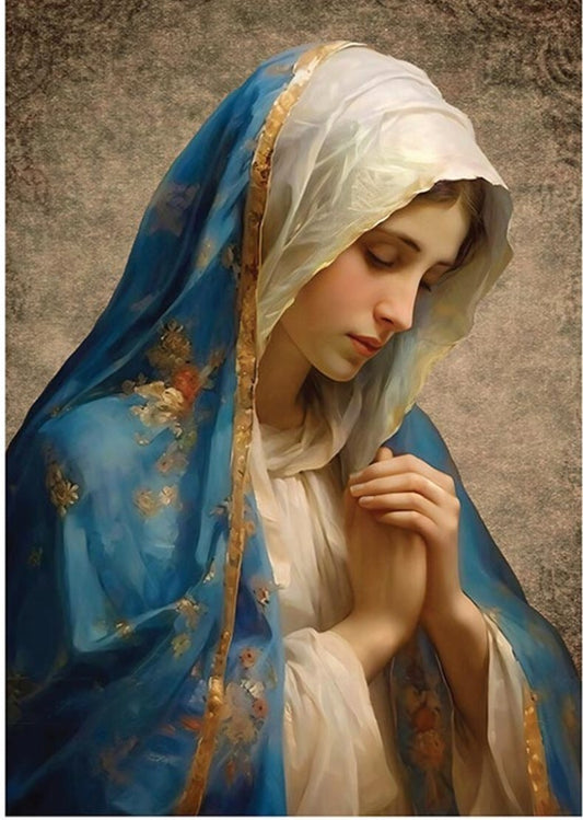 Hail Mary 5" Wood Plaque, New #AB-302-1/R2 - Journeys of Faith