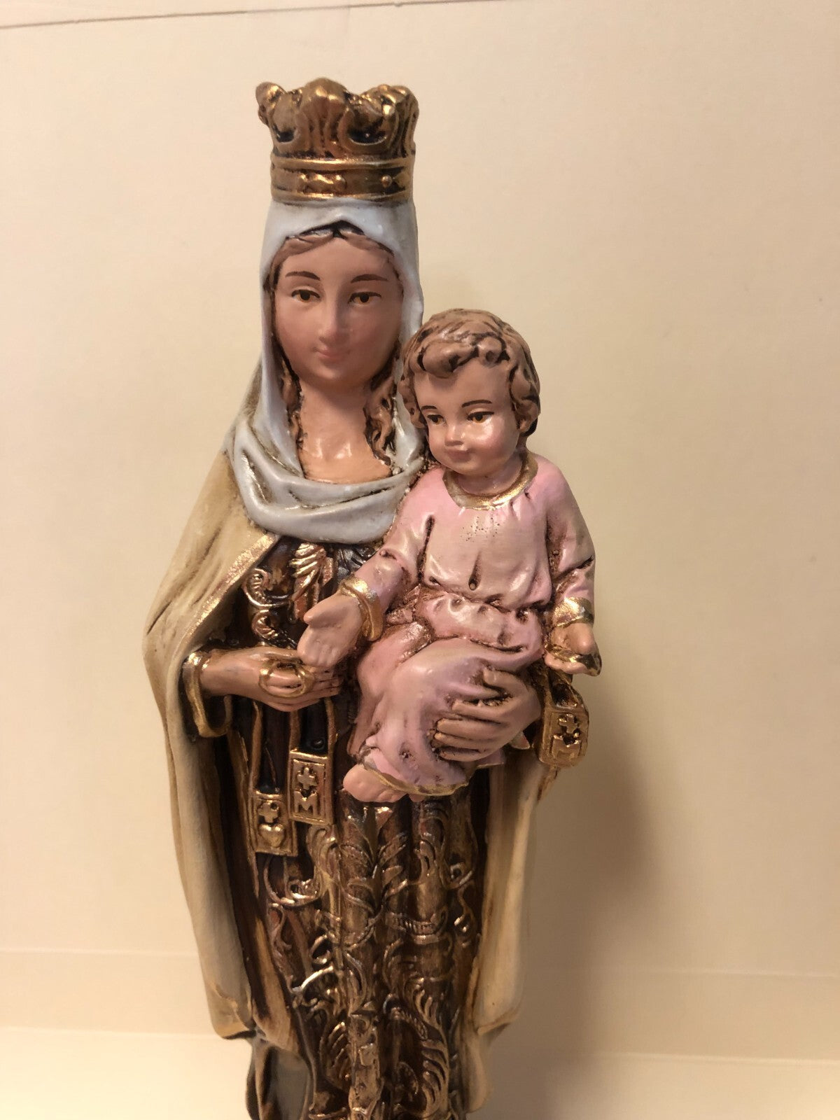 Our Lady of Mount Carmel 9" Statue, New from Colombia #L007