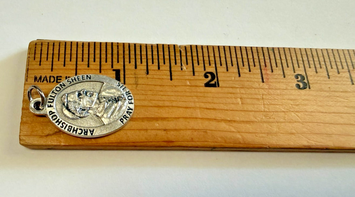 Blessed Fulton J Sheen Silver tone 1" Medal, New #MD-01