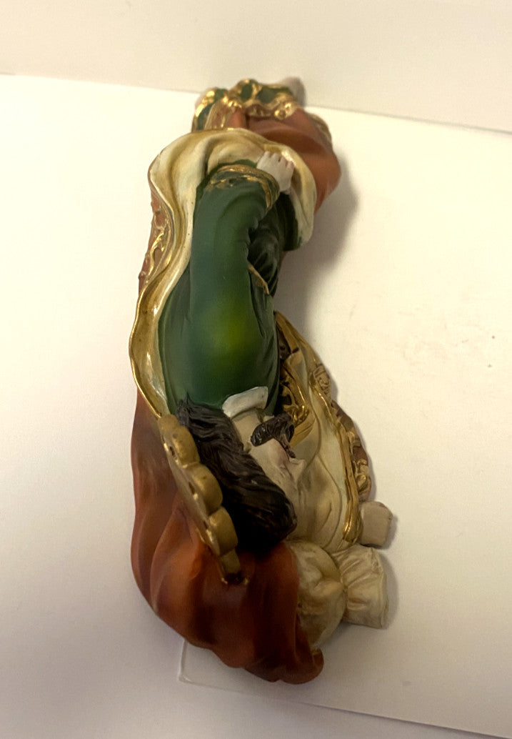 8-inch Sleeping Saint Joseph statue by Bob and Penny Lord, detailed religious figure for Christian collectibles and spiritual decor.