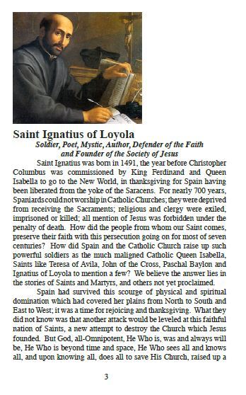 St Ignatius of Loyola Pamphlet/Minibook, by Bob and Penny Lord - Journeys of Faith