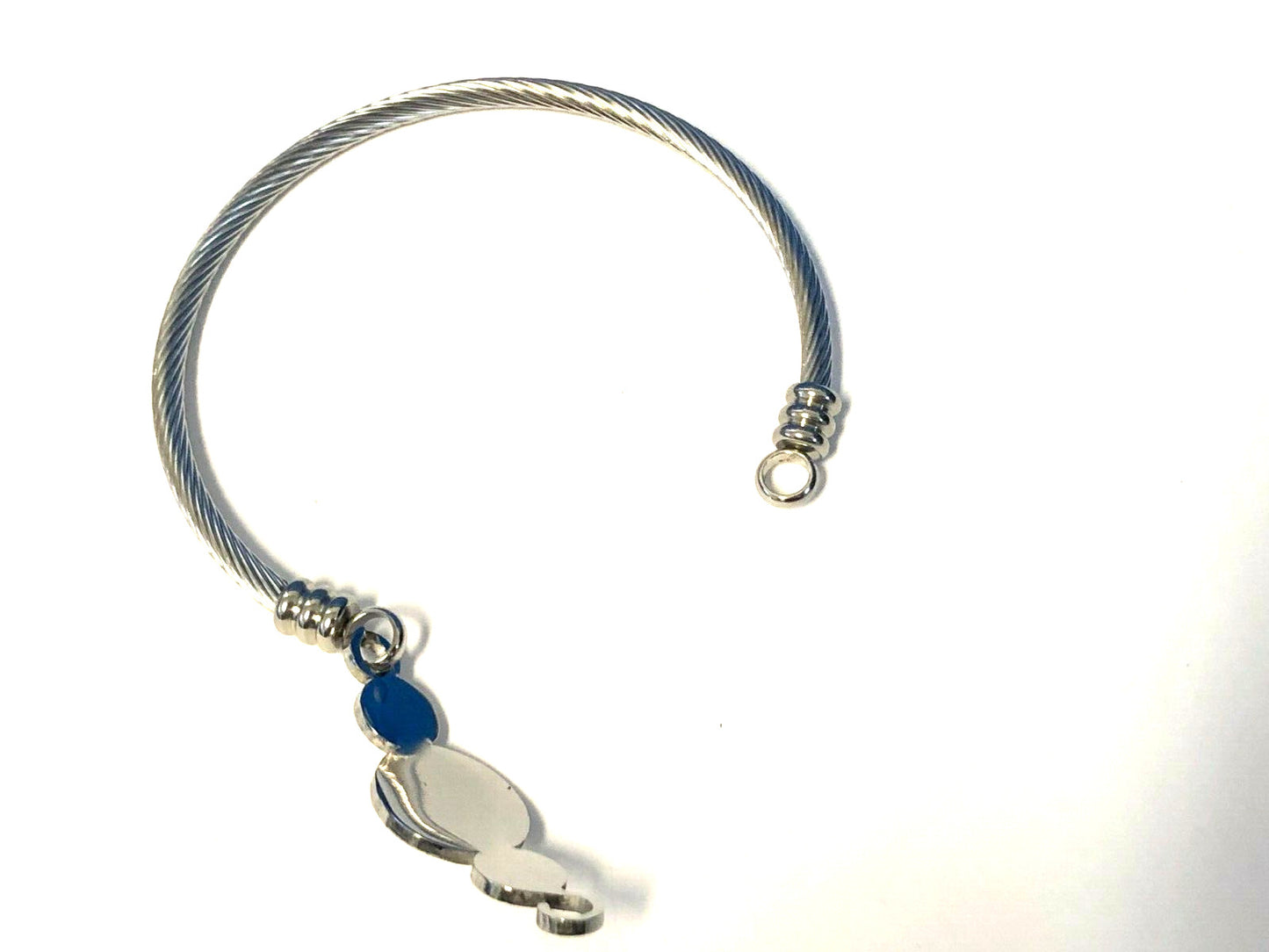 Saint Benedict Medal on Gold or Silver Bangle Bracelet, New - Journeys of Faith