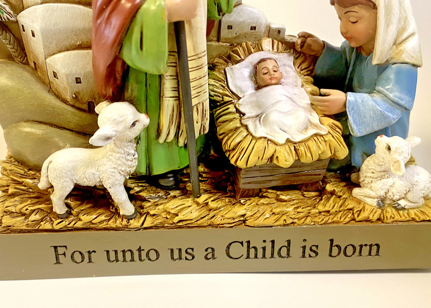 Children Nativity Scene Figurine"For Unto Us a Child is Born", New # AB-249