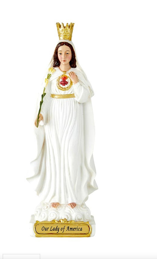 Our Lady of America 8" Statue, New #AB-363-R2 - Journeys of Faith