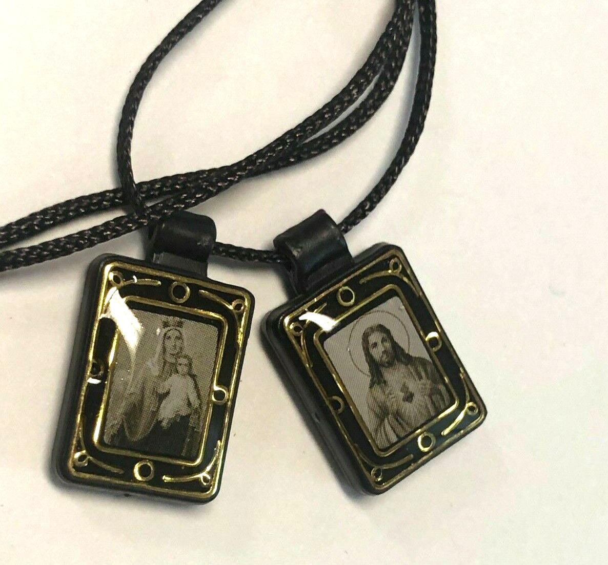 Our Lady of Mount Carmel & Sacred Heart Brown Scapular, New #MD-037