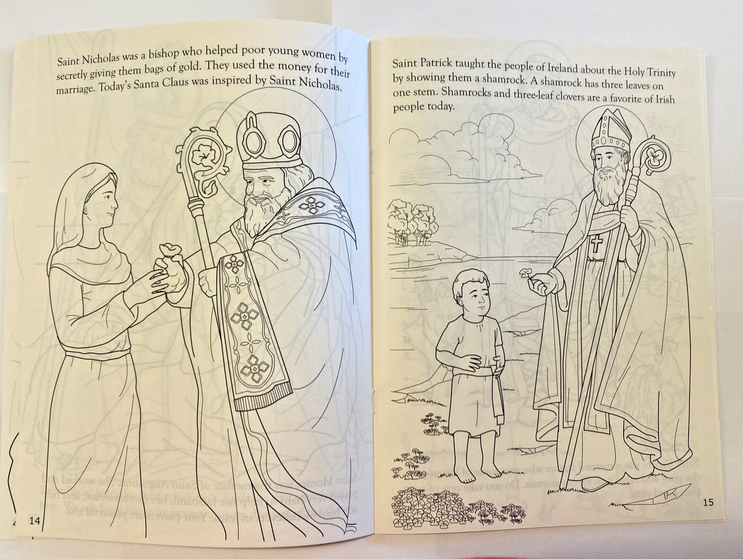 Catholic Saints Children's Coloring Book, New #AB-319-R2