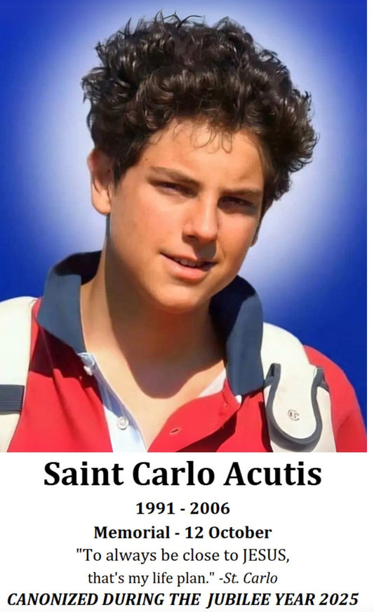 Saint Carlo Acutis, Canonization Prayer Card , New #PC-119 - Journeys of Faith