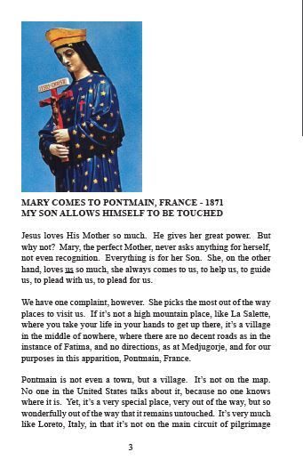 Our Lady of Pontmain Pamphlet/Minibook,by Bob and Penny Lord - Journeys of Faith