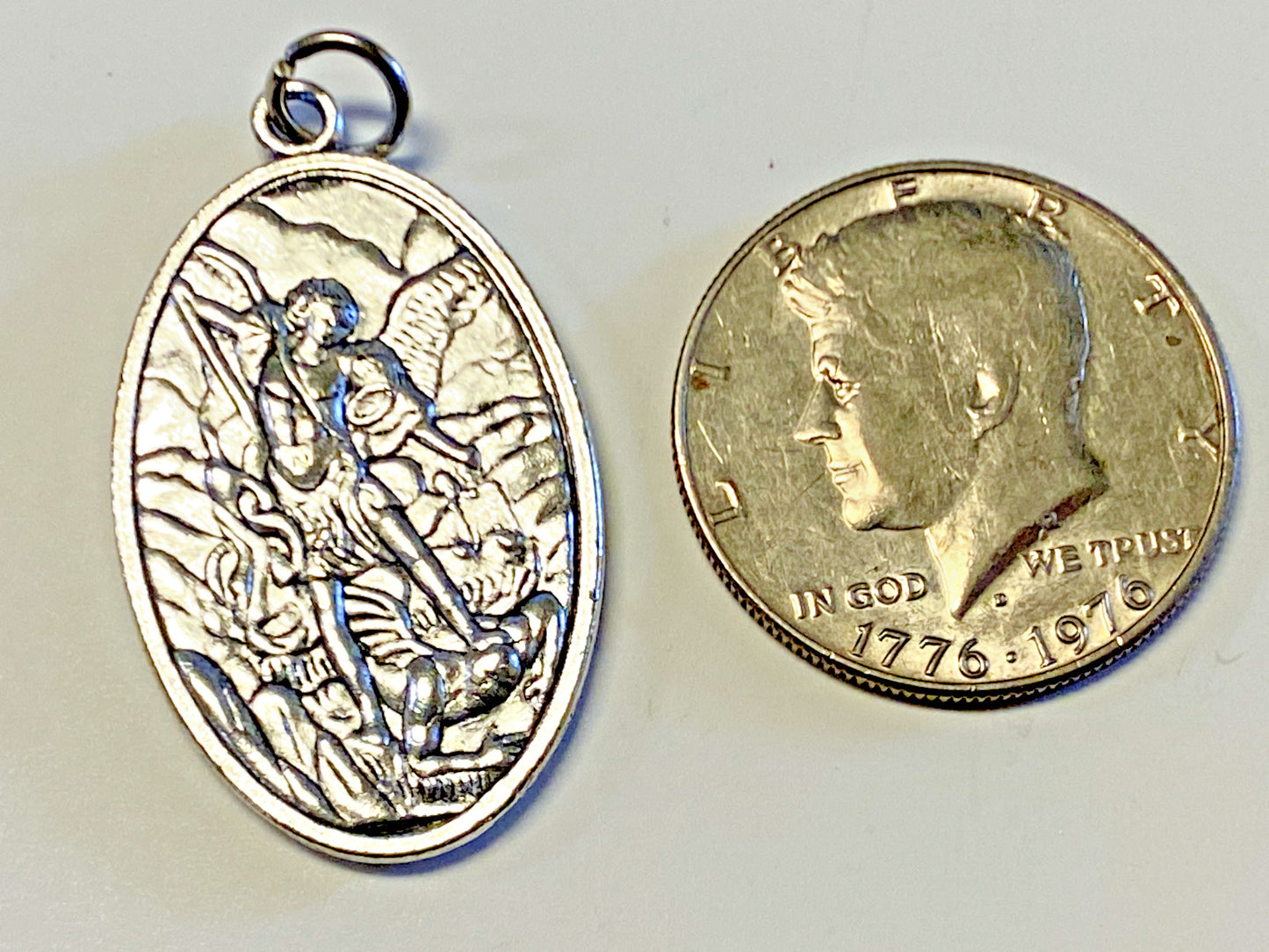 Saint Michael the Archangel & Guardian Angel 2 Sided Medal, New MD-061