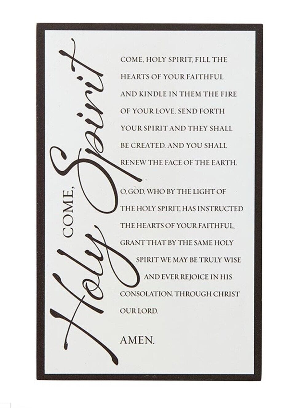 Confirmation Traditional  Prayer 6" Plaque, New #AB-240 - Bob and Penny Lord Journeys of Faith