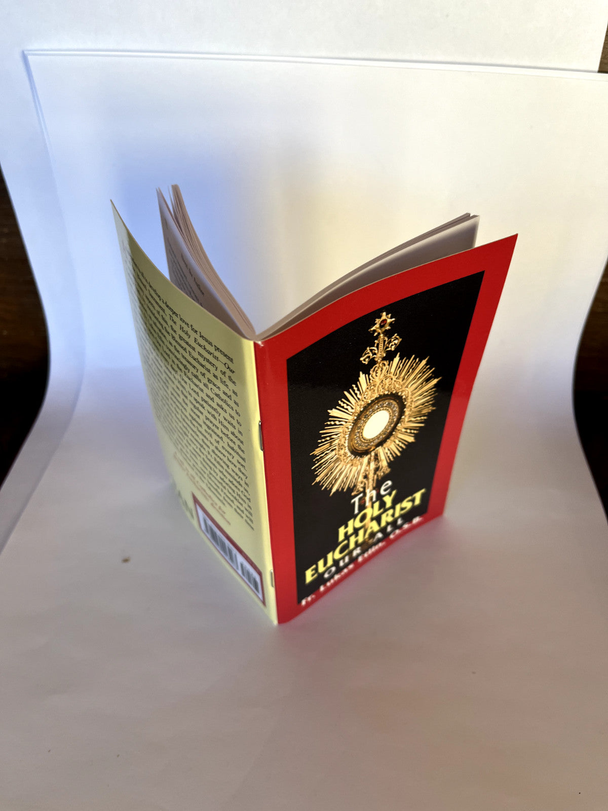Paperback book titled "The Holy Eucharist: Our All" by Bob and Penny Lord, featuring religious themes and spiritual imagery.