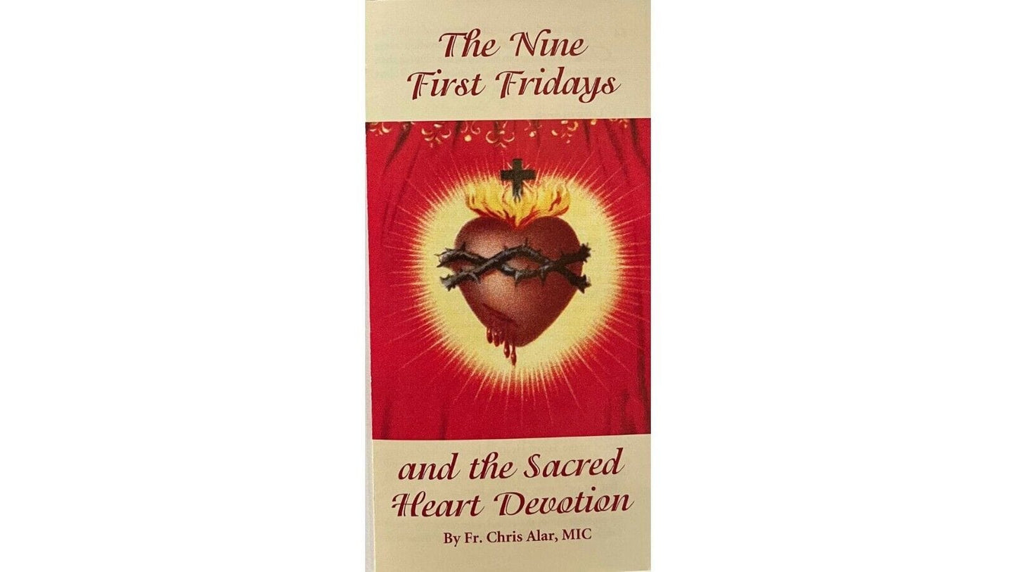 The Nine First Fridays and Sacred Heart Devotion 4 Panel Pamphlet 5 Pack - Bob and Penny Lord Journeys of Faith