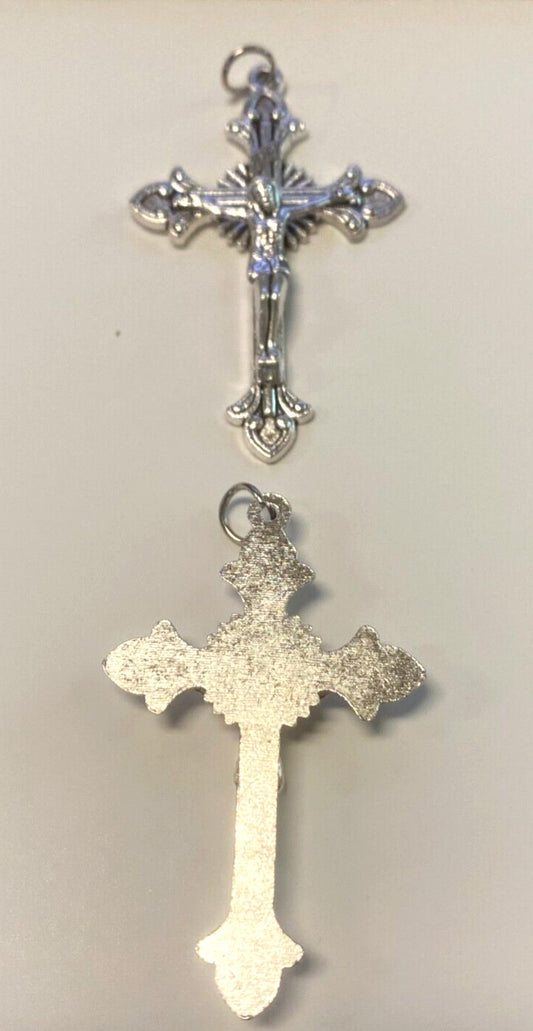 Silver Plated 2" Crucifix Pendant,  New #11 - Journeys of Faith