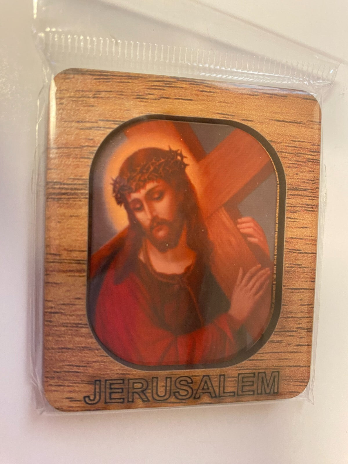 Jesus Carrying Wood Magnet, New from Jerusalem - Journeys of Faith