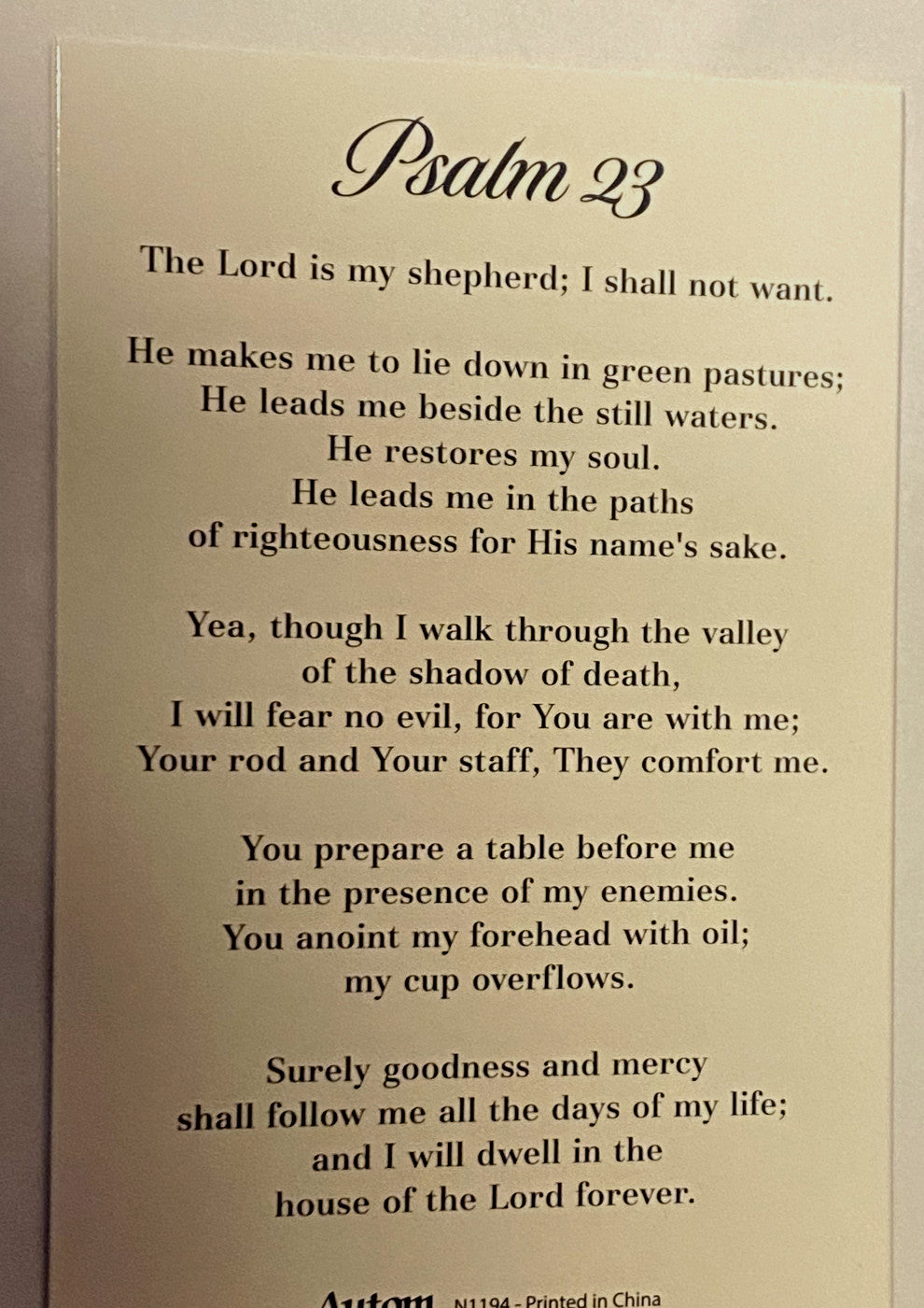 Blank note card featuring a Jesus with lamb illustration, from Bob and Penny Lord Journeys of Faith Christian collectibles.