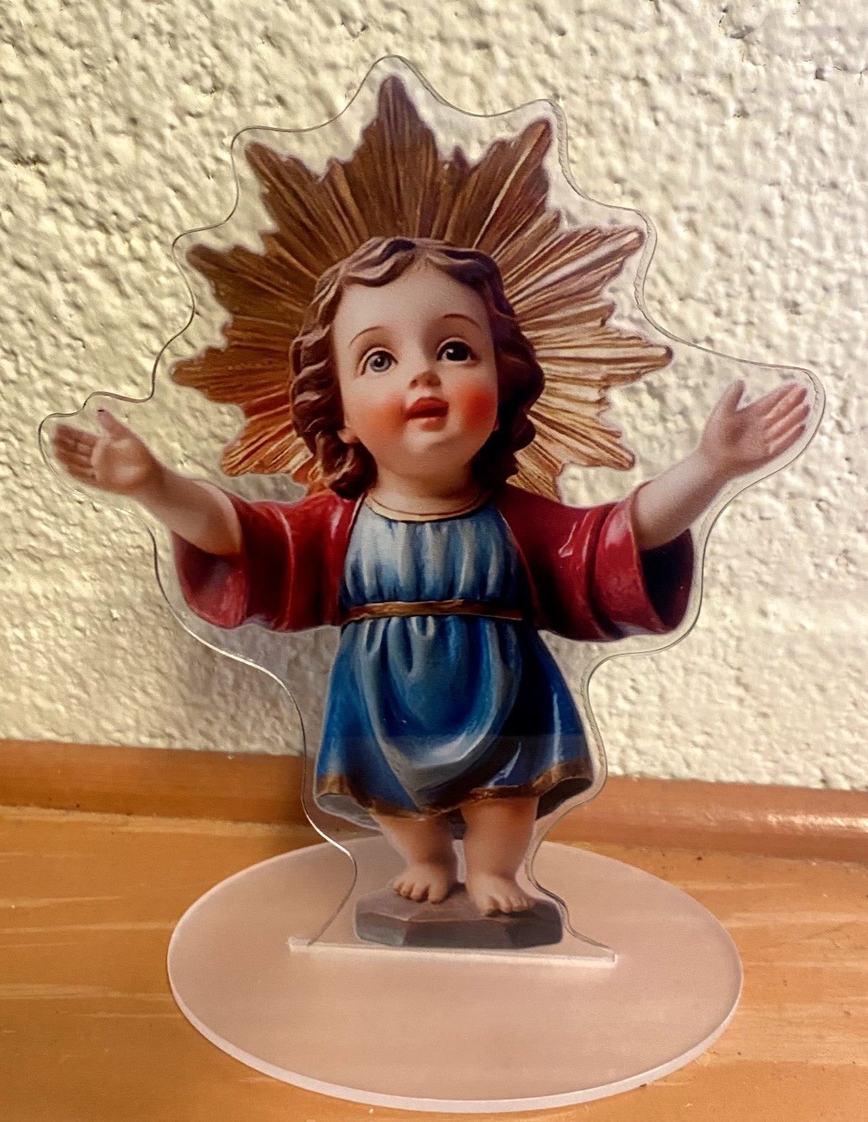 Divine Child Jesus 2D flat acrylic image, religious Christian artwork, collectible print by Bob and Penny Lord Journeys of Faith