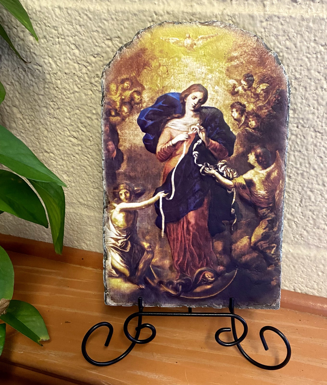 Our Lady Undoer (Untier) of Knots 8.5" Arched Tile Plaque, New #AB-141