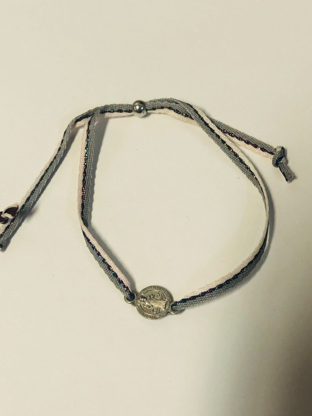 Saint Benedict Ribbon Adjustable Bracelet 8", New - Bob and Penny Lord