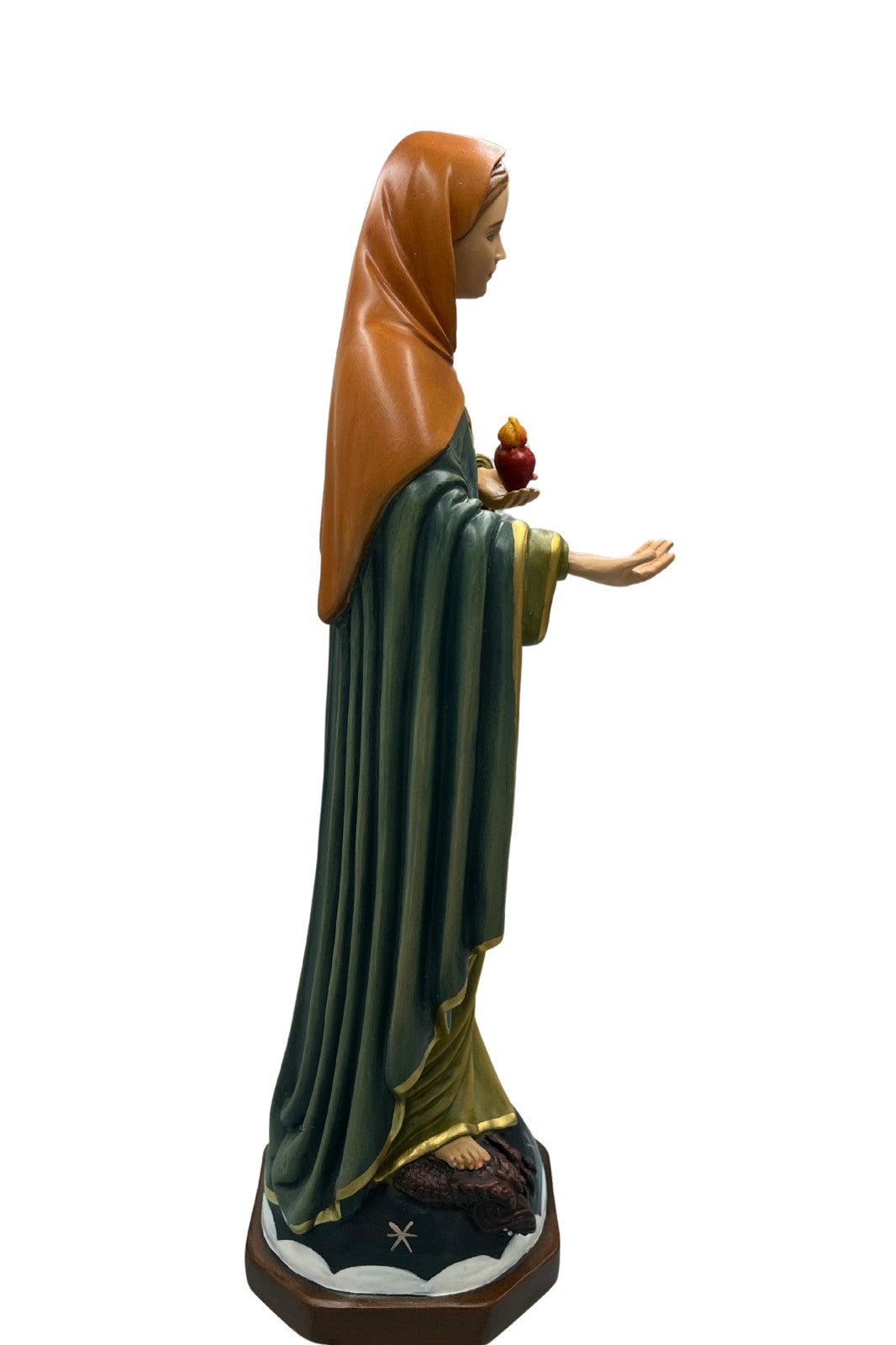 12 inch Flame of Love Statue hand made in Colombia #F001 - Journeys of Faith