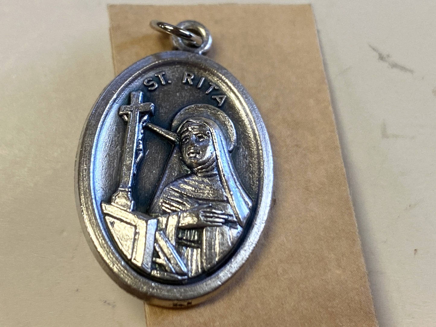 Saint Rita of Cascia Prayer Folder + Medal, New from Italy - Journeys of Faith