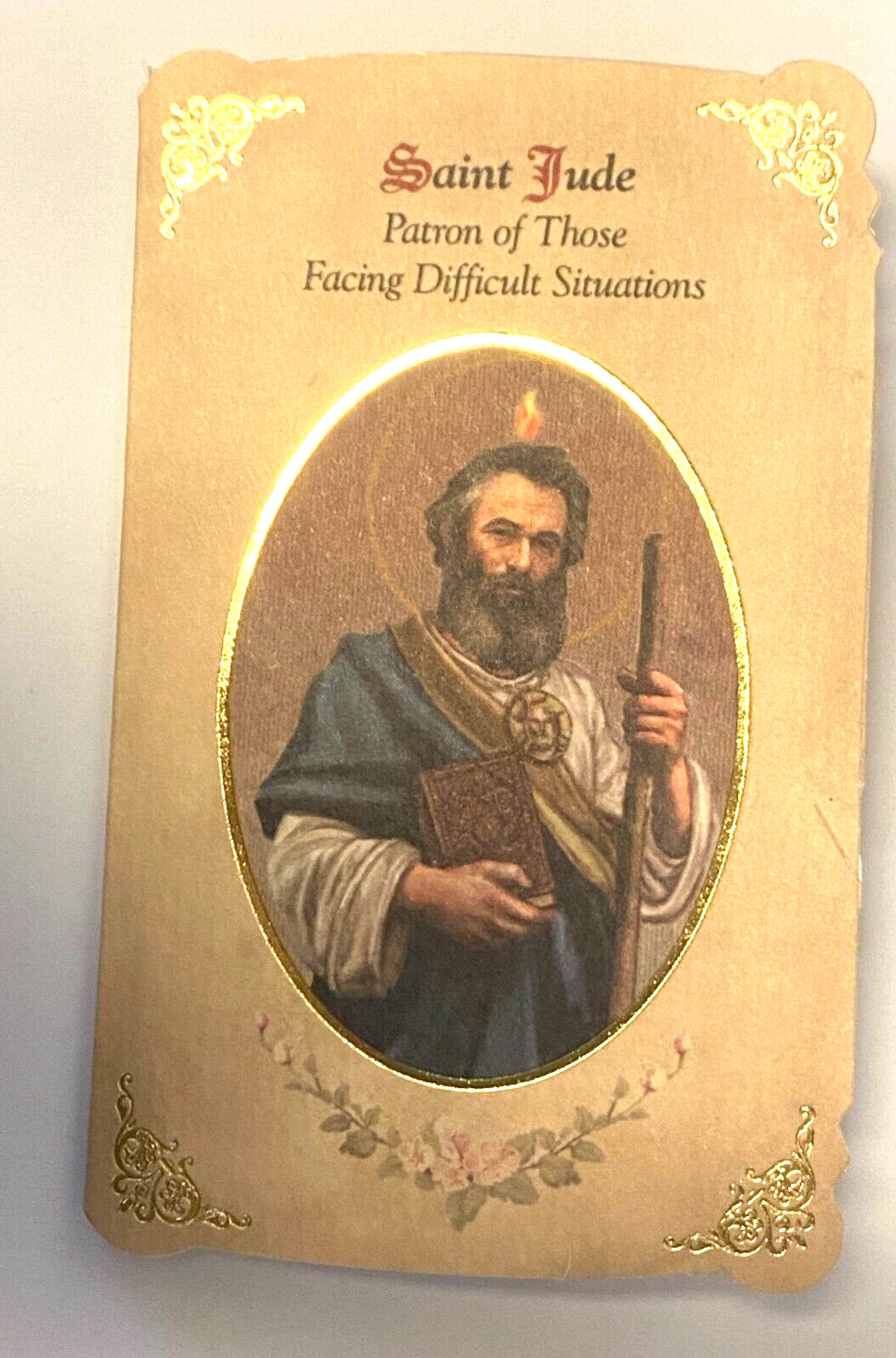Saint Jude (Patron St of Difficult Situations) Prayer Card + Medal, New,#PCM-019 - Journeys of Faith