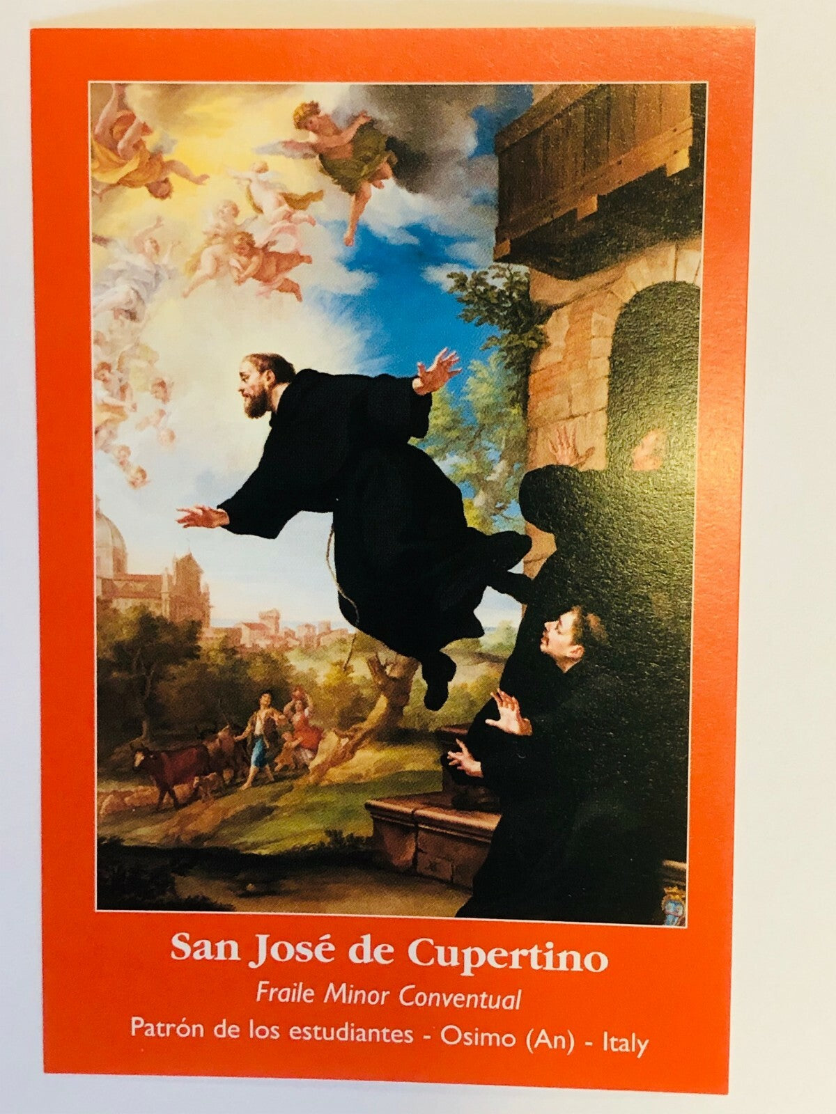 San José de Cupertino, Estampita en Español, Nueva de Italia - Journeys of Faith