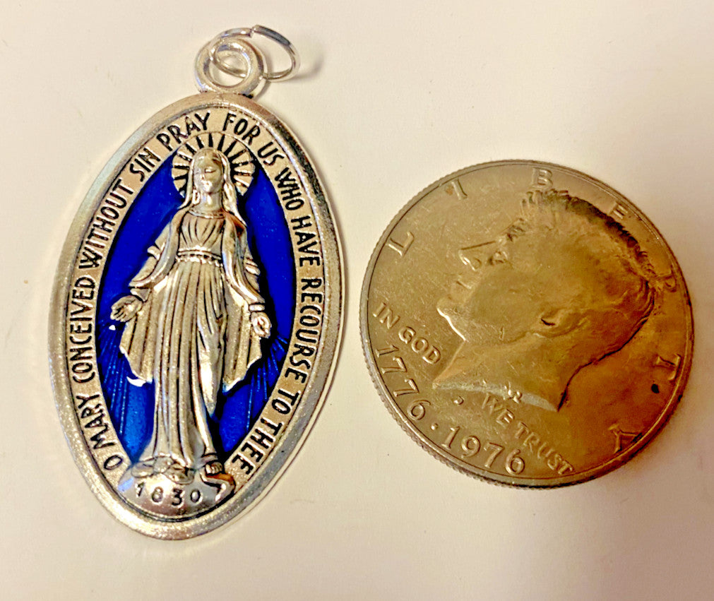 Our Lady of Grace Small Image Card + 2" Medal , New #GFTSHP - Journeys of Faith