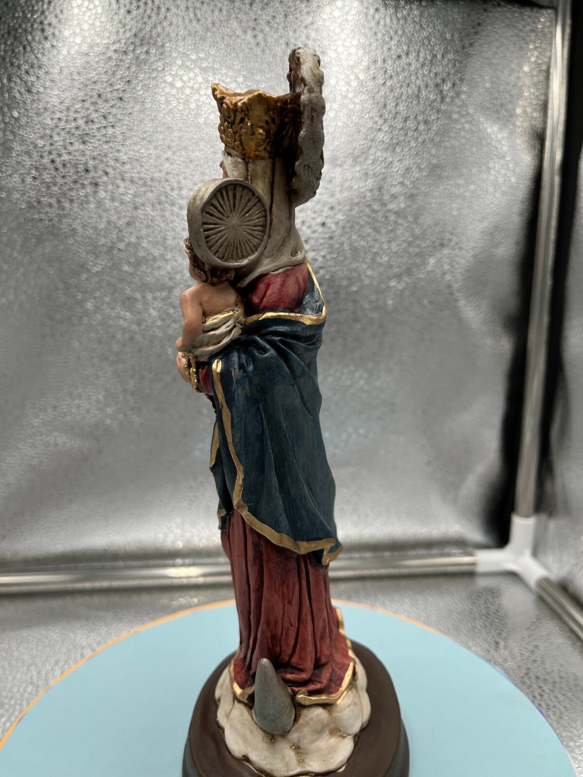 Our Lady of the Rosary Statue, 8.5" New