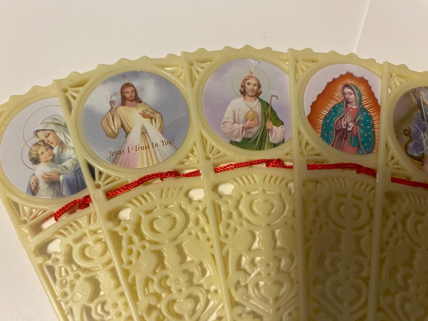 Saints Celluloid Panel Small Fan, New - Bob and Penny Lord Journeys of Faith
