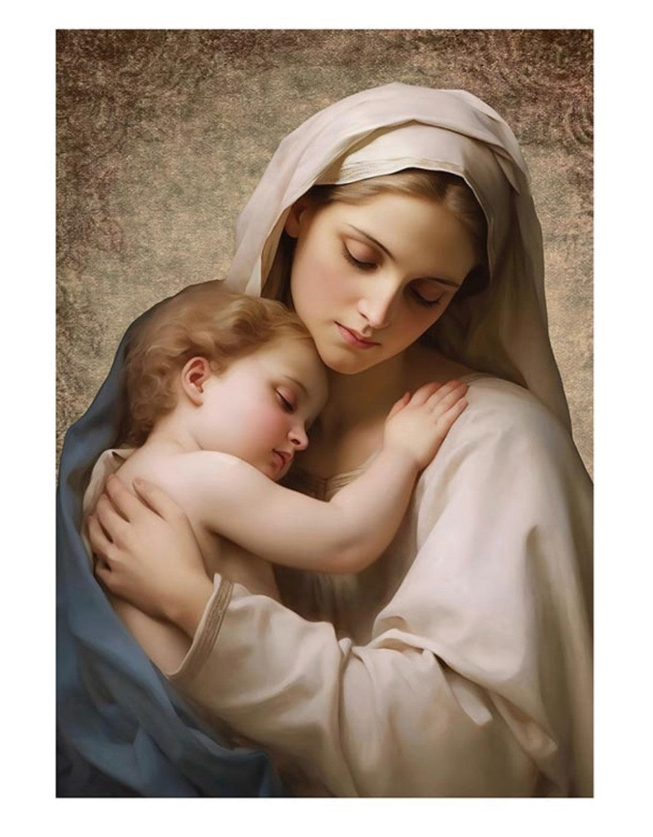 Madonna with Child 5" Wood Plaque, New #AB-359/R2 - Journeys of Faith