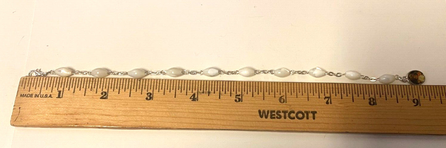 Infant of Prague Charm White 1 Decade Rosary Bracelet,New from Bethlehem #2 - Journeys of Faith