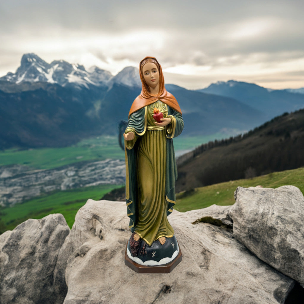 12 inch Flame of Love Statue hand made in Colombia #F001 - Journeys of Faith