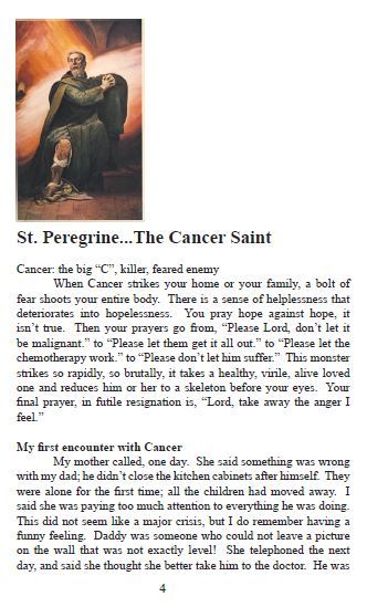 Saint Peregrine (the Cancer Saint) Pamphlet/Minibook, by Bob and Penny Lord - Journeys of Faith
