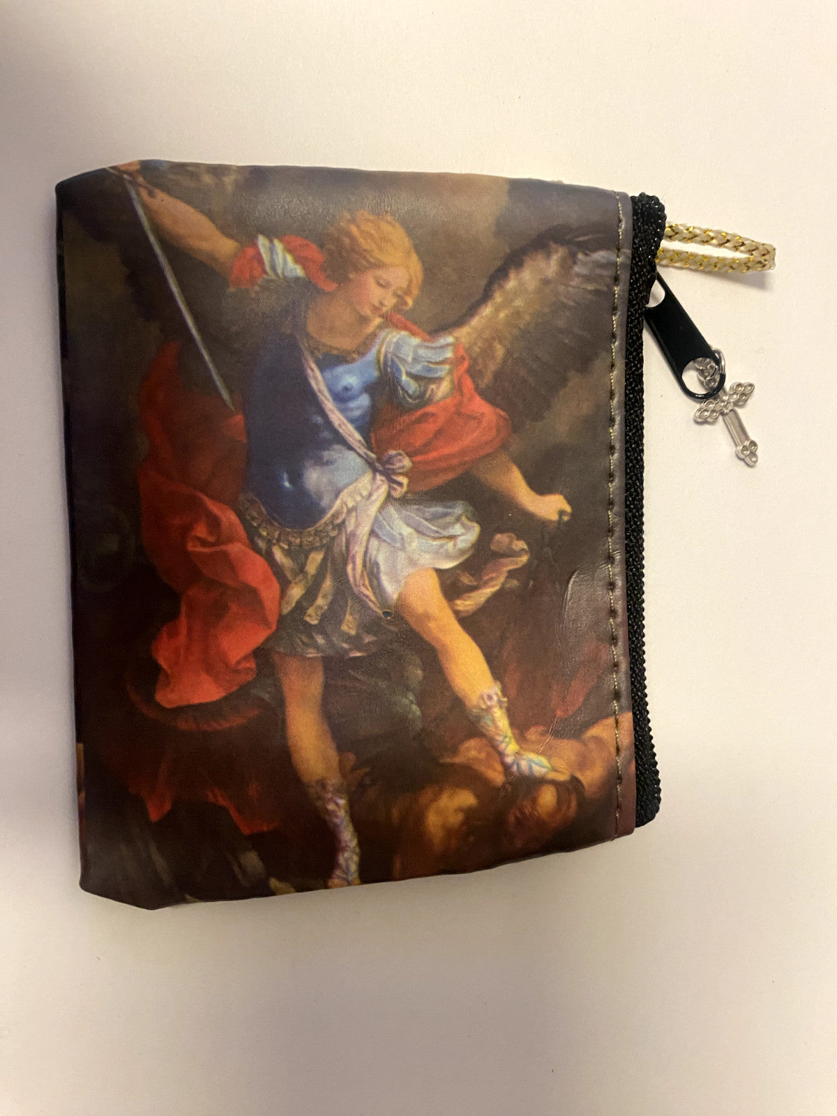 Saint Michael the Archangel Rosary Small 3.25" Pouch, New #AB-027-4