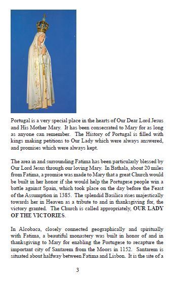 Our Lady of Fatima Pamphlet/Minibook,by Bob and Penny Lord - Journeys of Faith