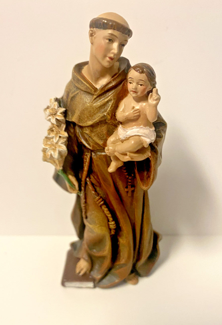 Saint Anthony of Padua Small 4" Statue, New #AB-100 - Journeys of Faith