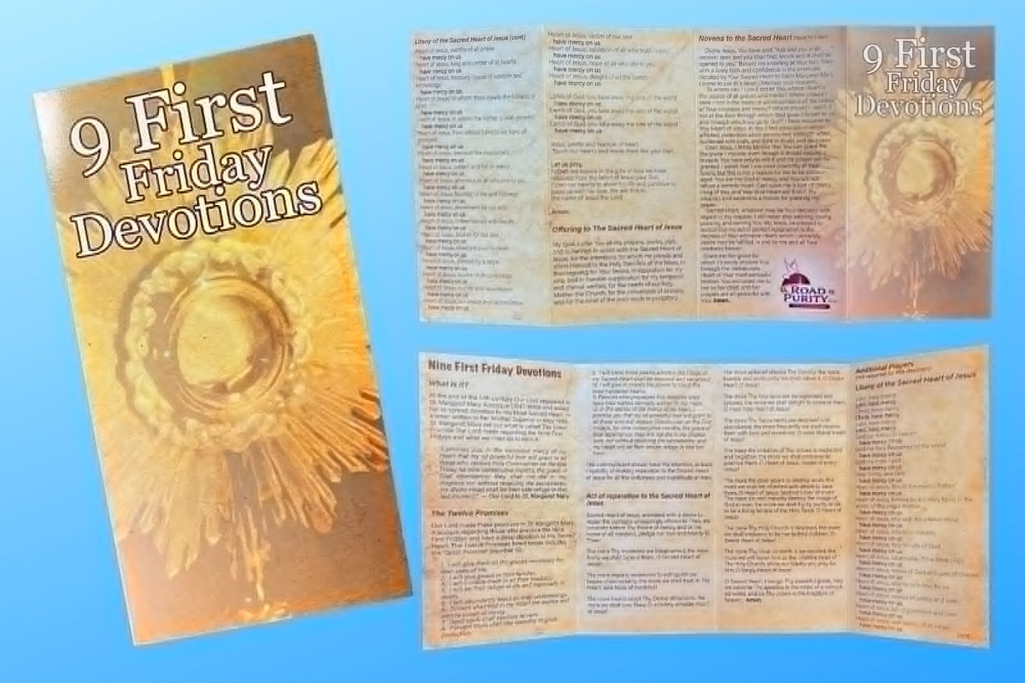 9 First Friday Devotions Folded Prayer Card - Bob and Penny Lord Journeys of Faith