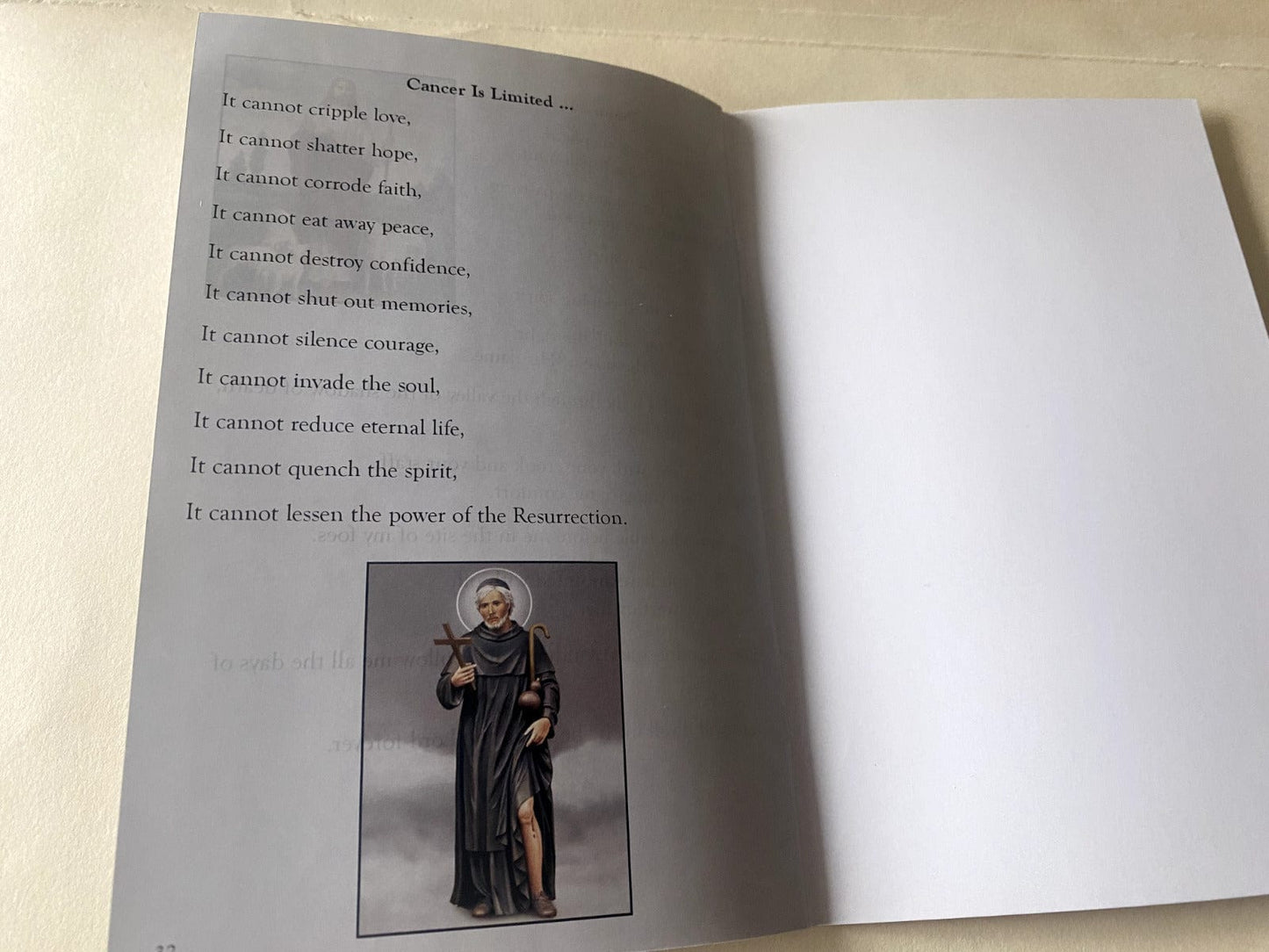 Saint Peregrine, (The Cancer Saint) Novena, New - Bob and Penny Lord Journeys of Faith