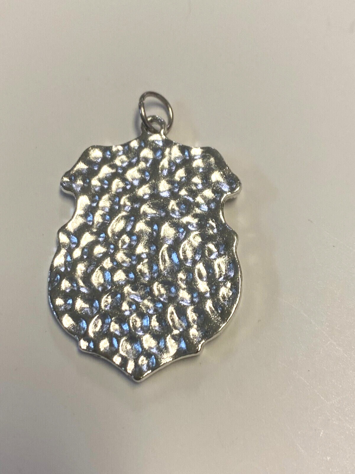Saint Michael the Archangel Silver tone Shield Medal, New