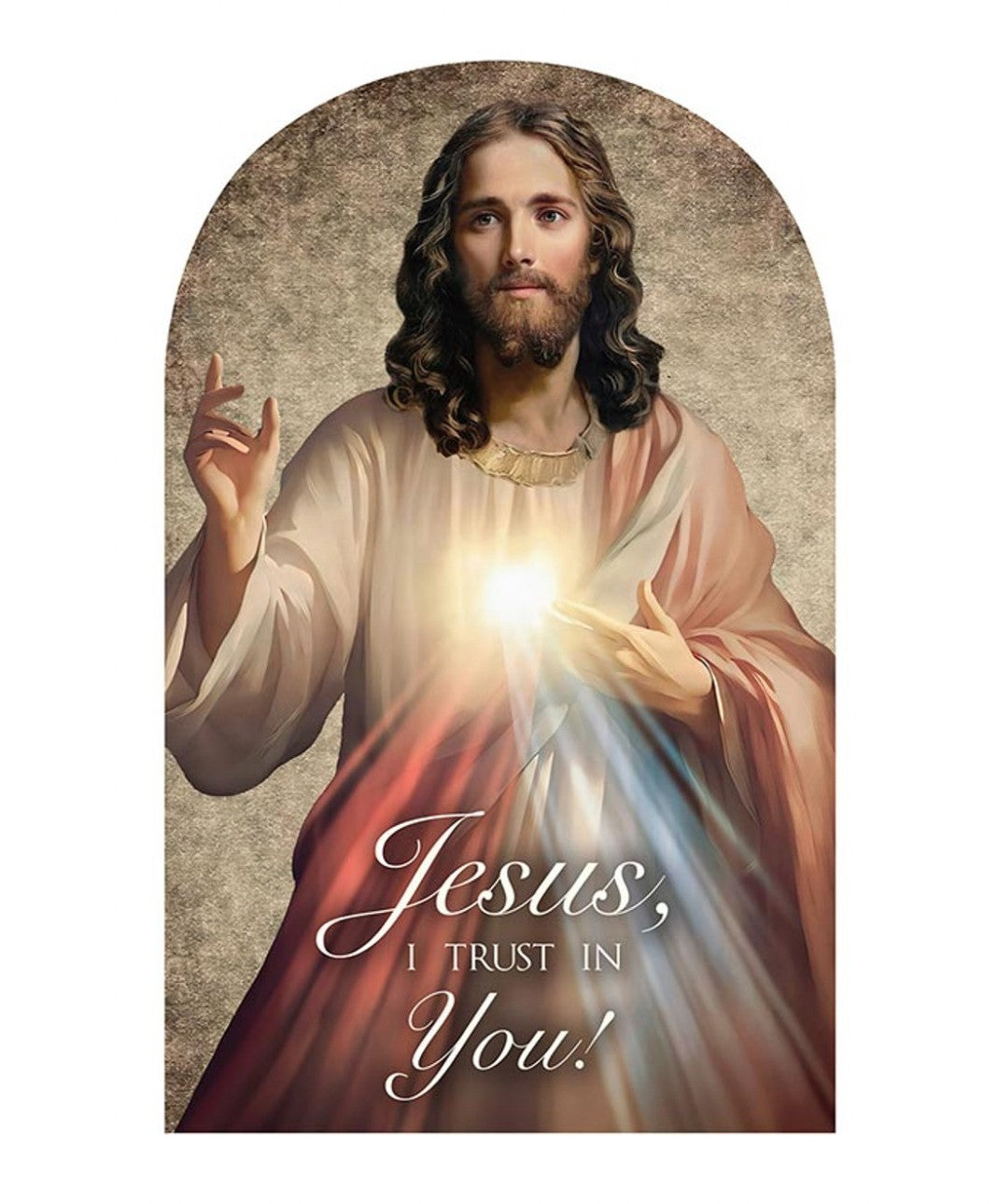 Divine Mercy "Jesus, I trust in you!  8" Wood Plaque, New  #AB-360/R2 - Journeys of Faith